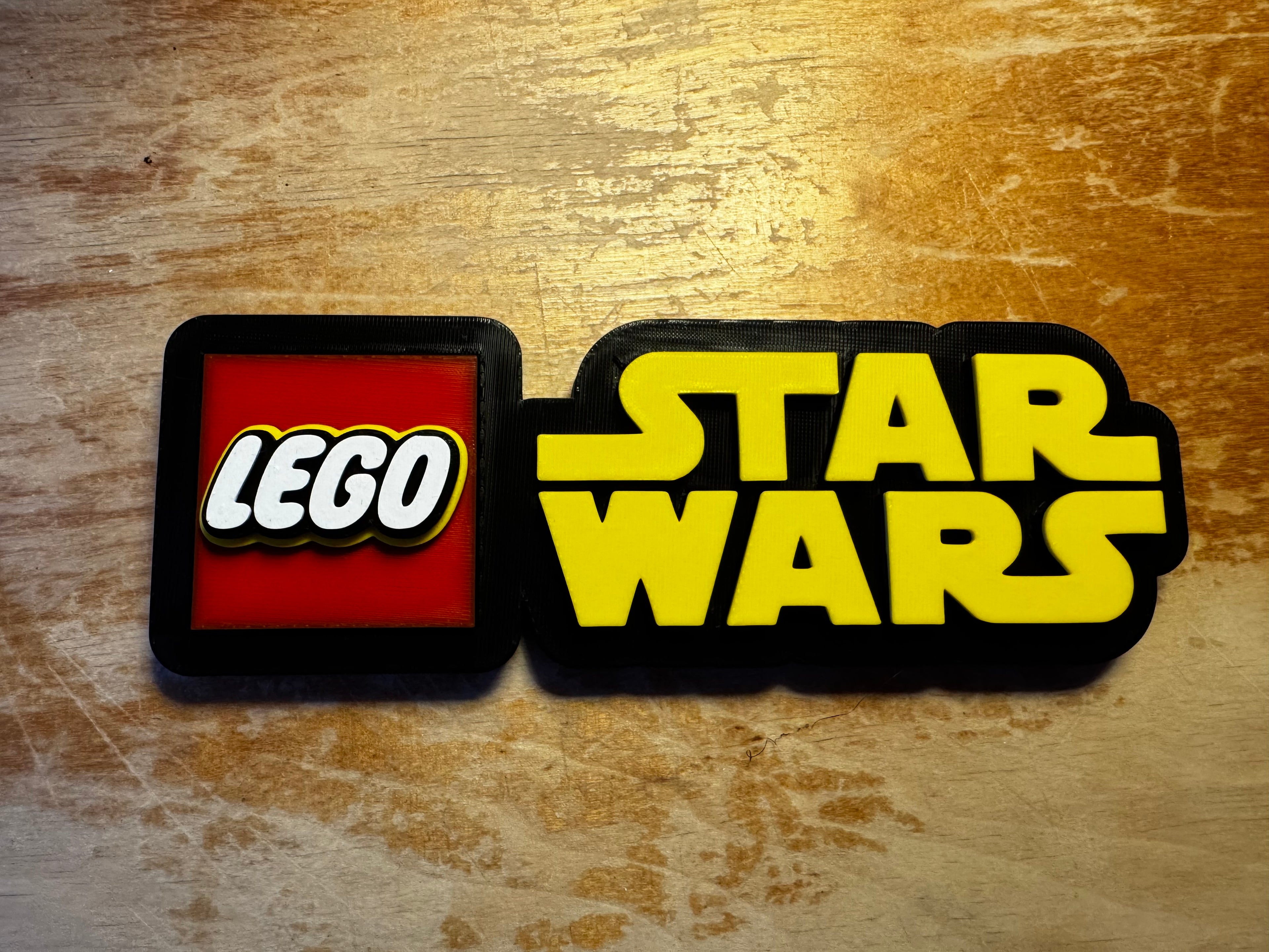 LEGO × Star Wars 3D Logo Display Plaque