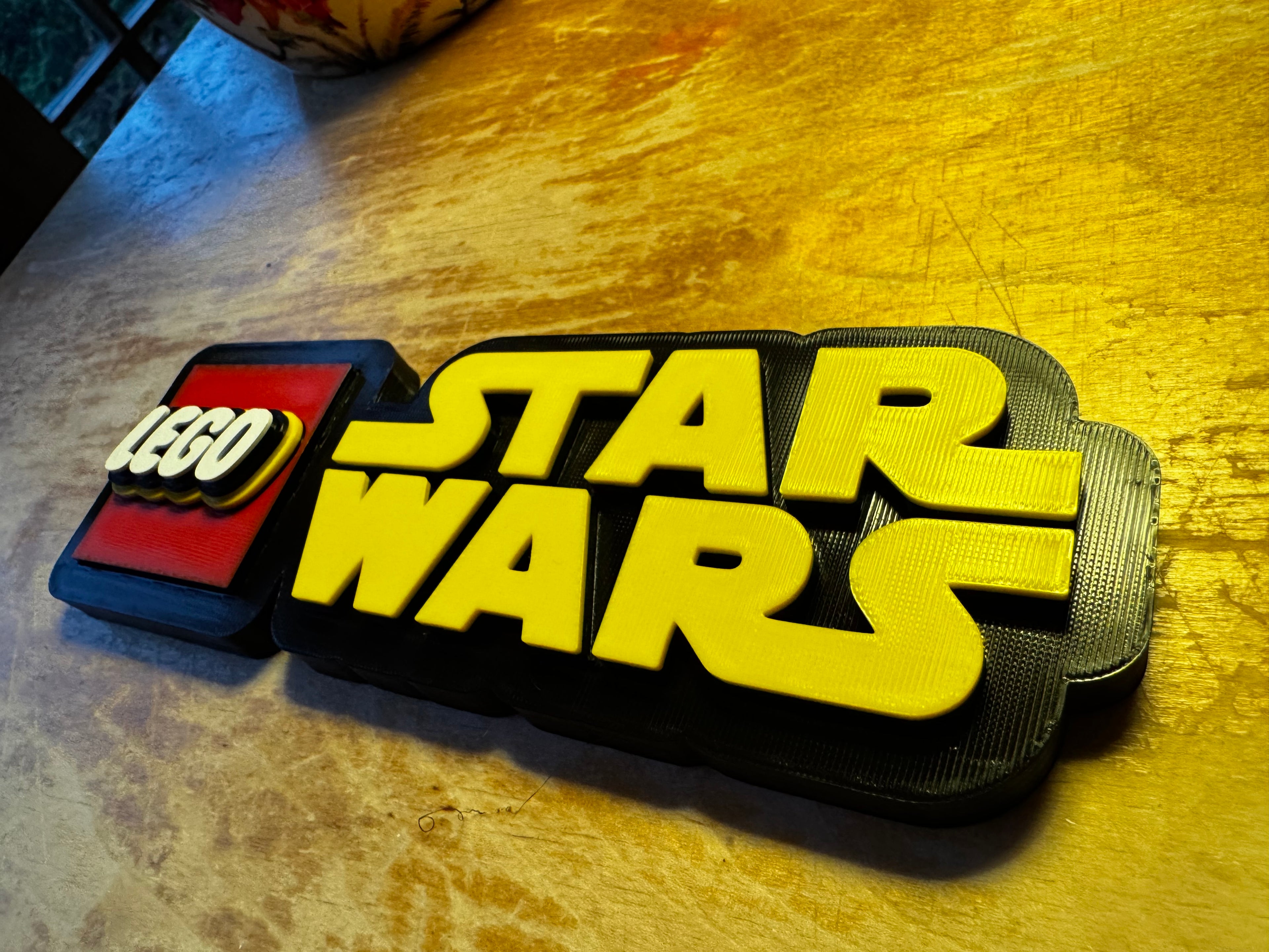 LEGO × Star Wars 3D Logo Display Plaque
