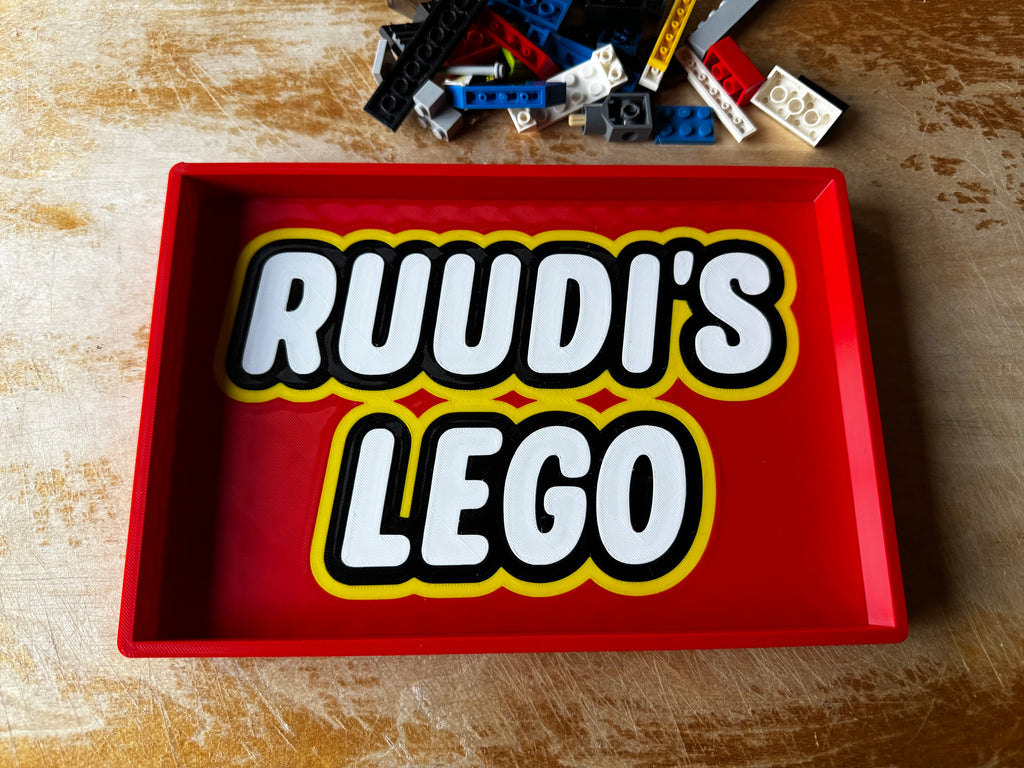 Personalised LEGO-Style Name Display Tray – Custom 3D Printed Sign