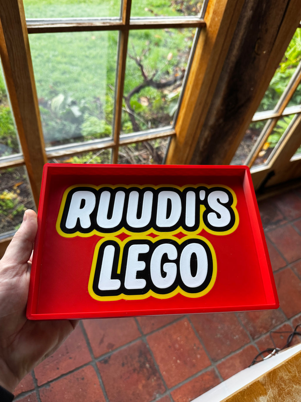 Personalised LEGO-Style Name Display Tray – Custom 3D Printed Sign