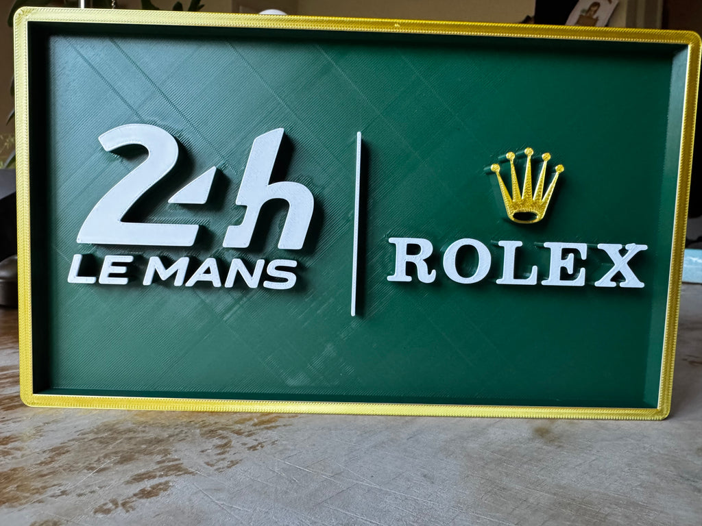 Le Mans 24h × Rolex 3D Motorsport Display Plaque
