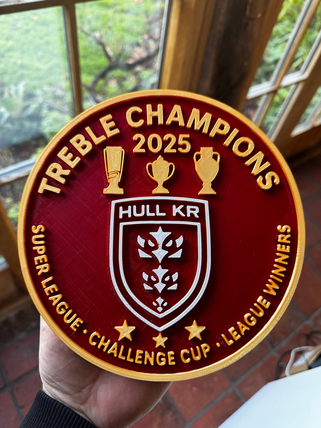 Hull KR 2025 Treble Champions 3D Commemorative Plaque