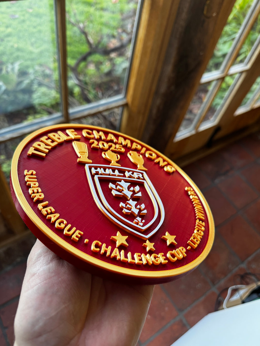 Hull KR 2025 Treble Champions 3D Commemorative Plaque