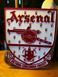 Arsenal 3D Crest Wall Plaque – Red & White Football Display