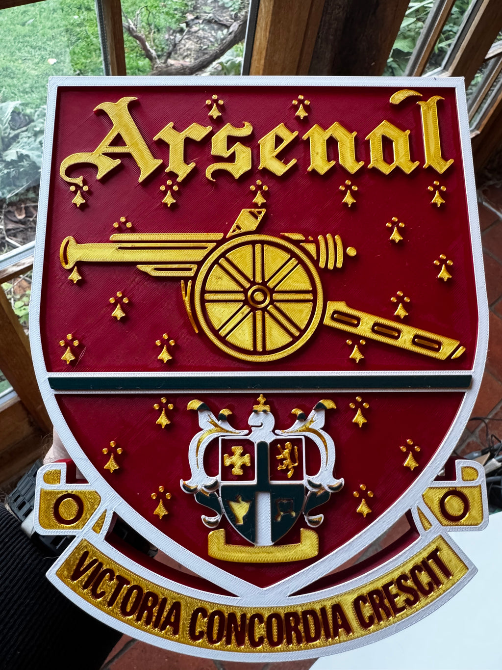Arsenal 3D Heritage Crest Wall Plaque – Red, Gold & White