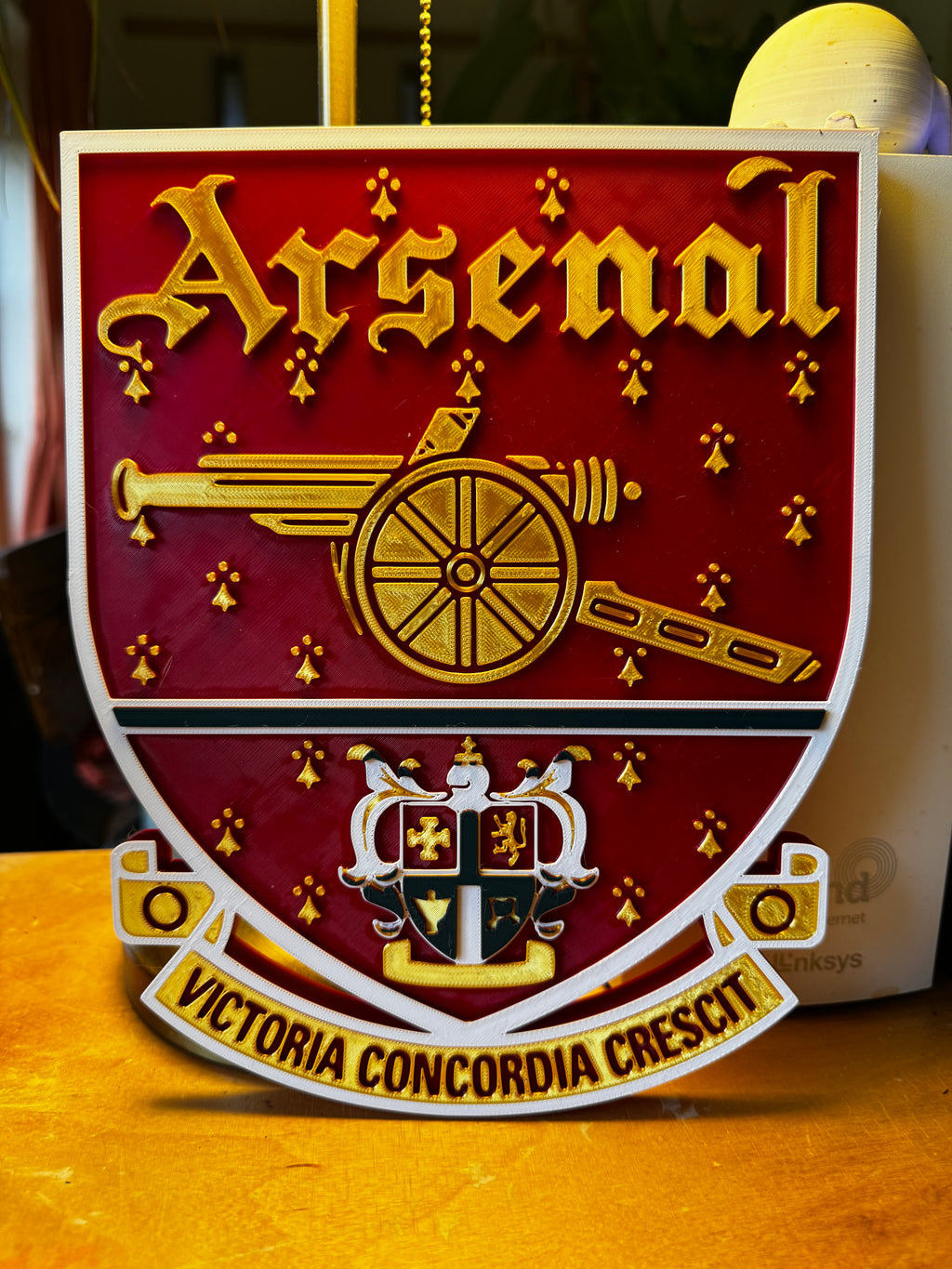 Arsenal 3D Heritage Crest Wall Plaque – Red, Gold & White