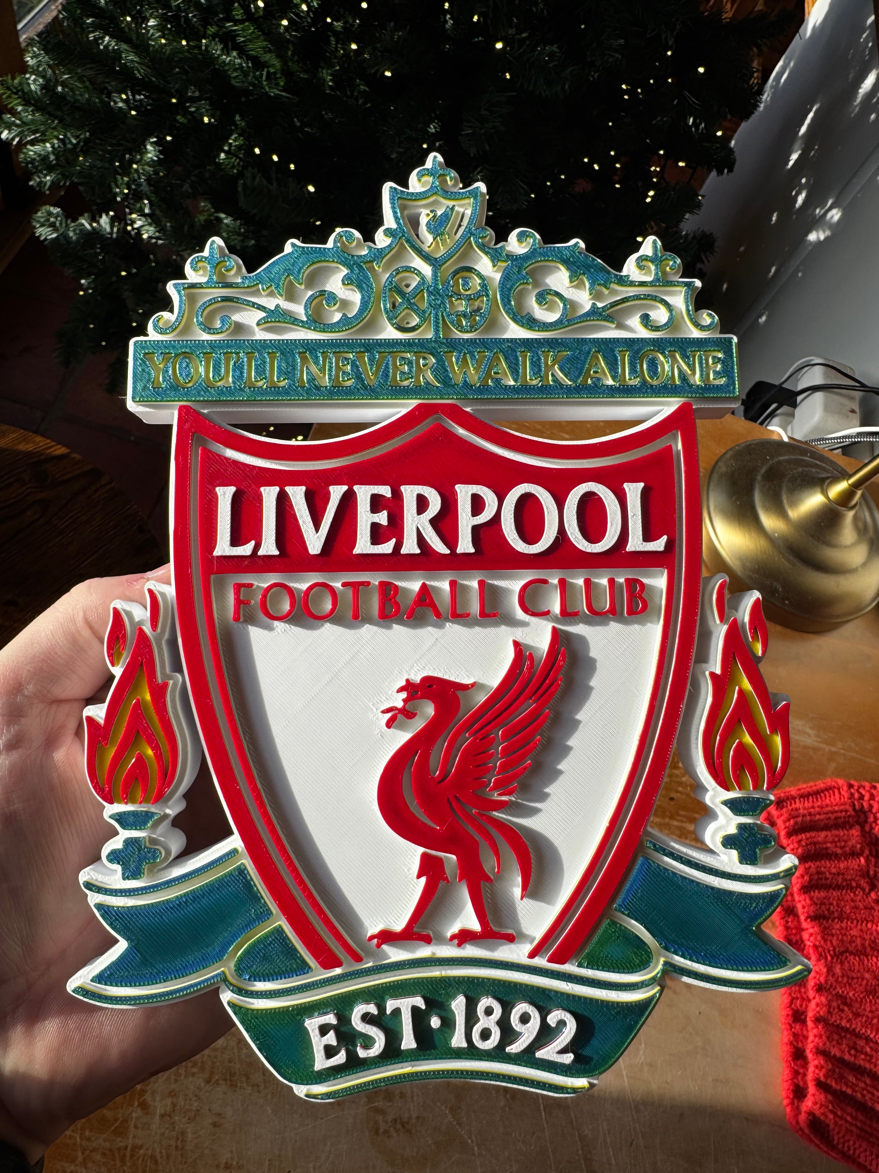 Liverpool FC 3D Crest Wall Plaque – You'll Never Walk Alone