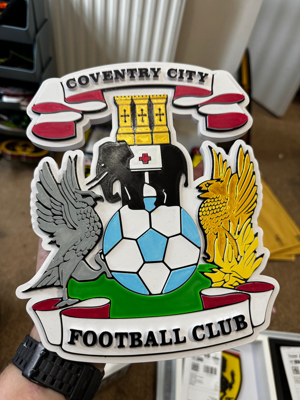 Coventry City FC 3D Club Crest Wall Plaque – Sky Blues Football Display