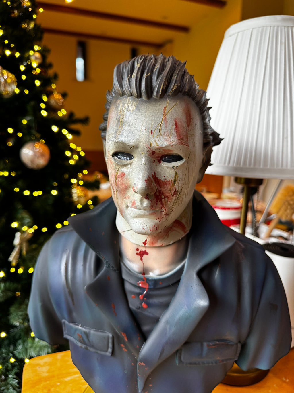 Michael Myers Halloween Hand-Painted 3D Bust – Horror Display Statue