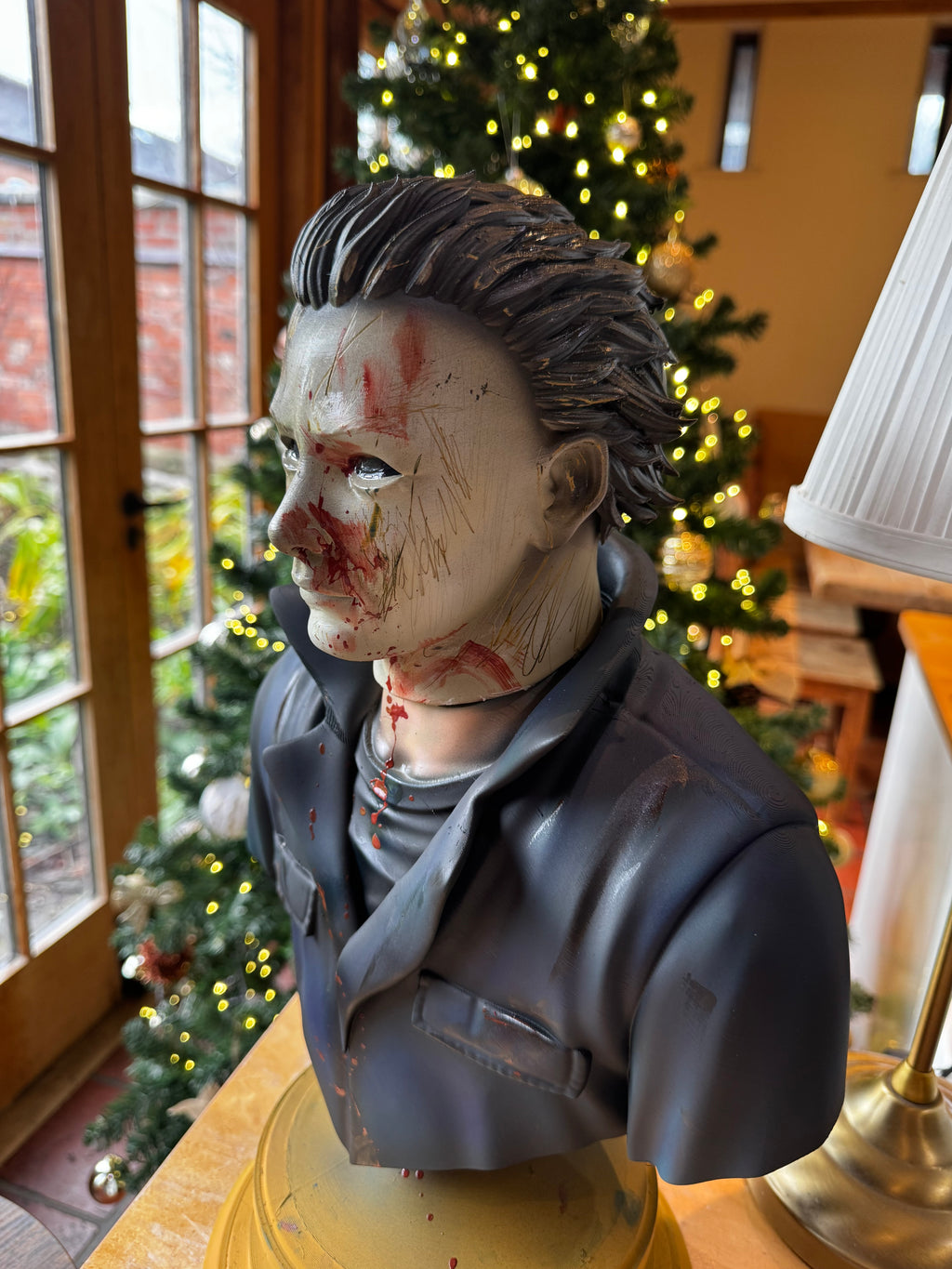 Michael Myers Halloween Hand-Painted 3D Bust – Horror Display Statue