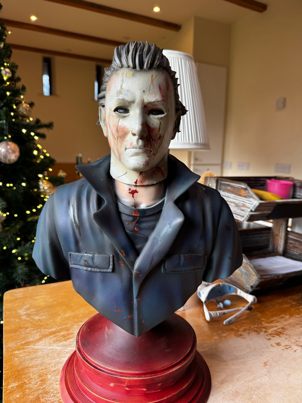 Michael Myers Halloween Hand-Painted 3D Bust – Horror Display Statue