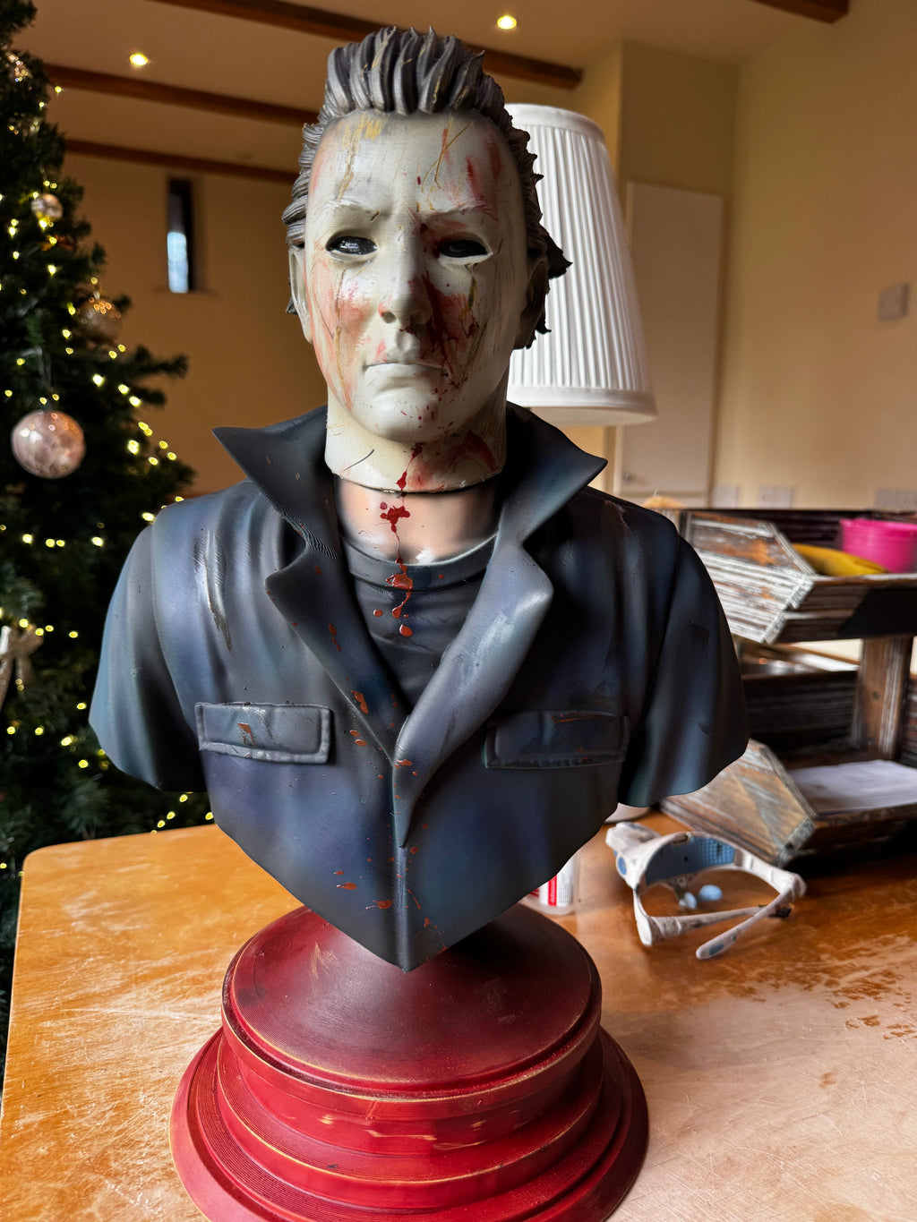 Michael Myers Halloween Hand-Painted 3D Bust – Horror Display Statue