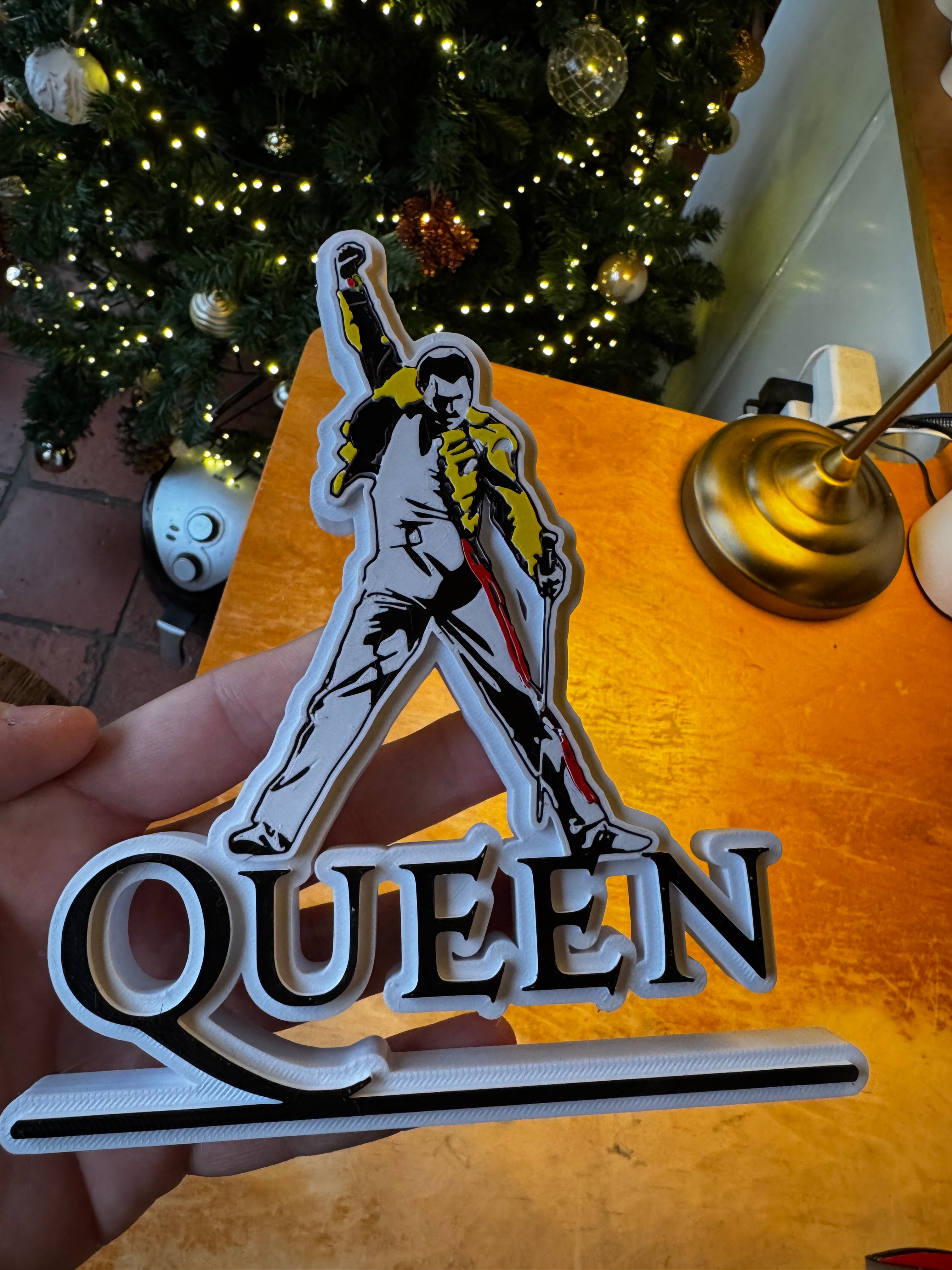 Queen Freddie Mercury 3D Display Plaque – Classic Rock Tribute