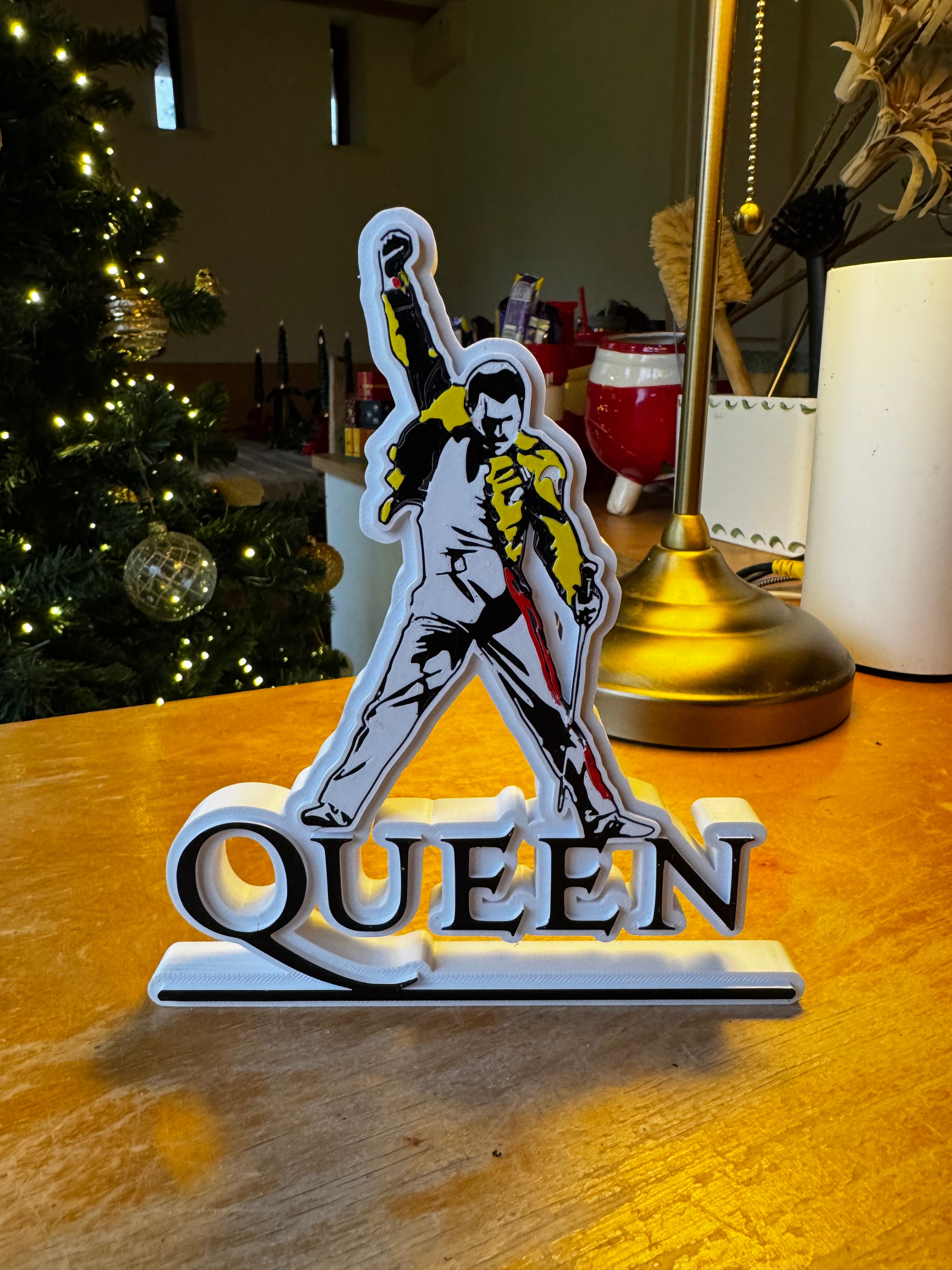 Queen Freddie Mercury 3D Display Plaque – Classic Rock Tribute