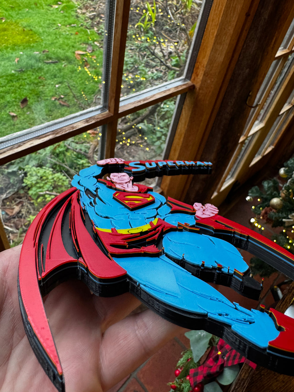 Classic Superman 3D Display Plaque – Retro Comic Style