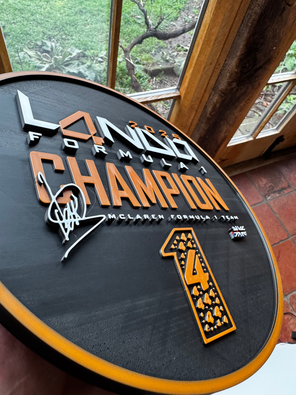 Lando Norris 2025 Formula 1 Champion – 3D Display Plaque