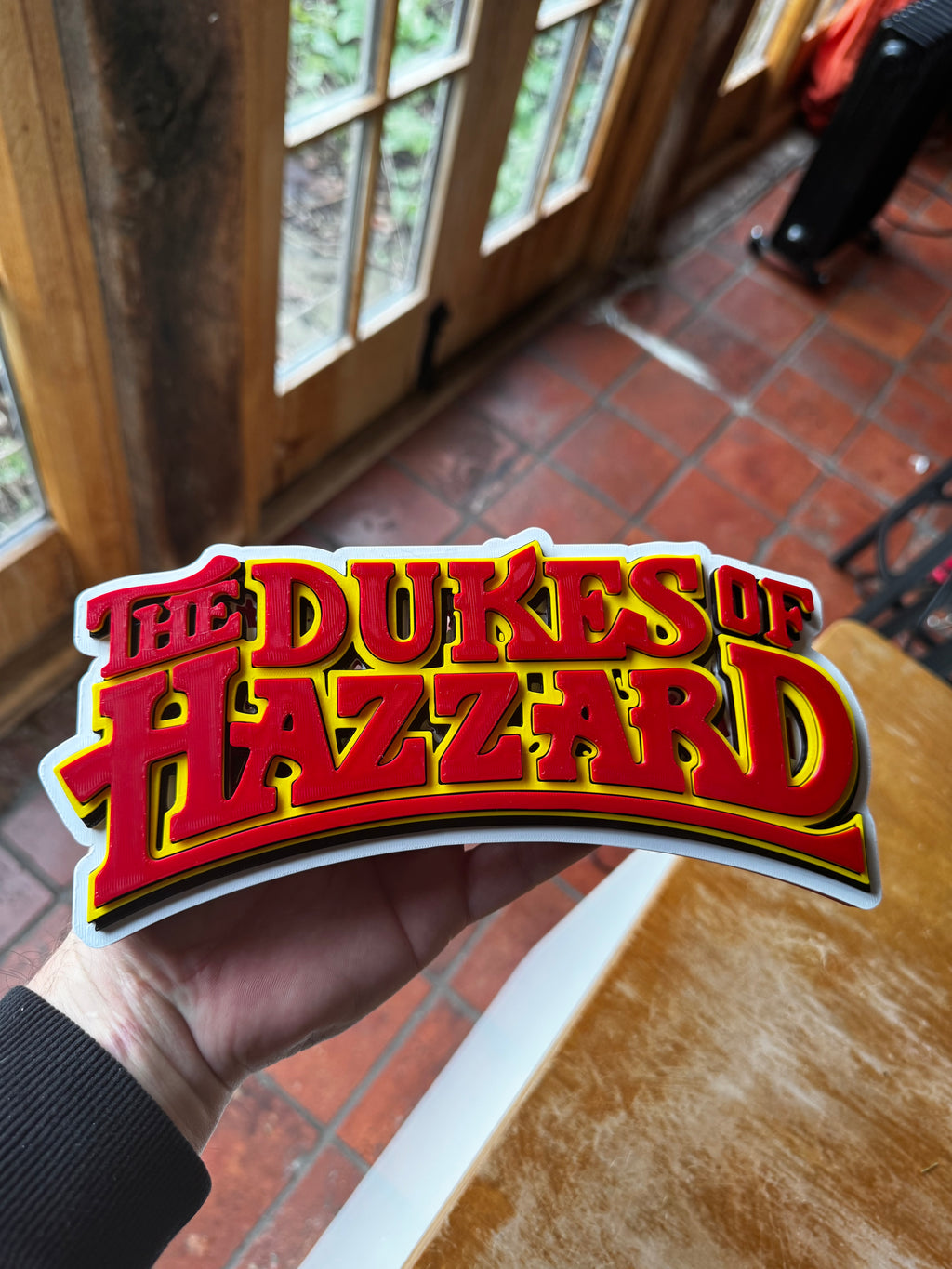 The Dukes of Hazzard 3D Display Sign – Red & Yellow