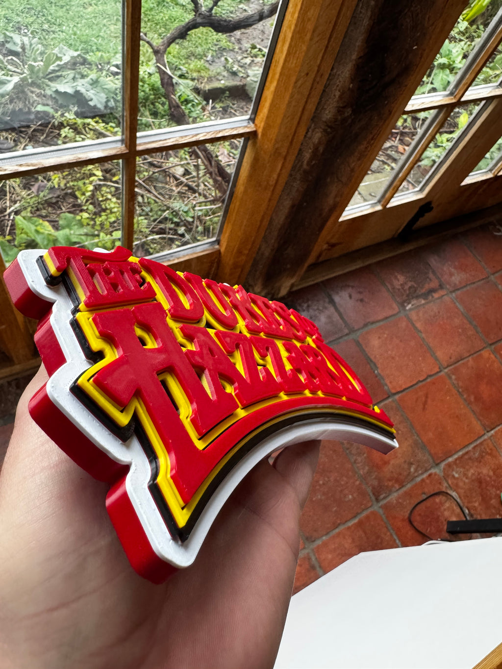 The Dukes of Hazzard 3D Display Sign – Red & Yellow