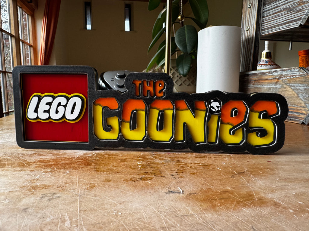 LEGO The Goonies 3D Display Sign – Retro Movie Collectable