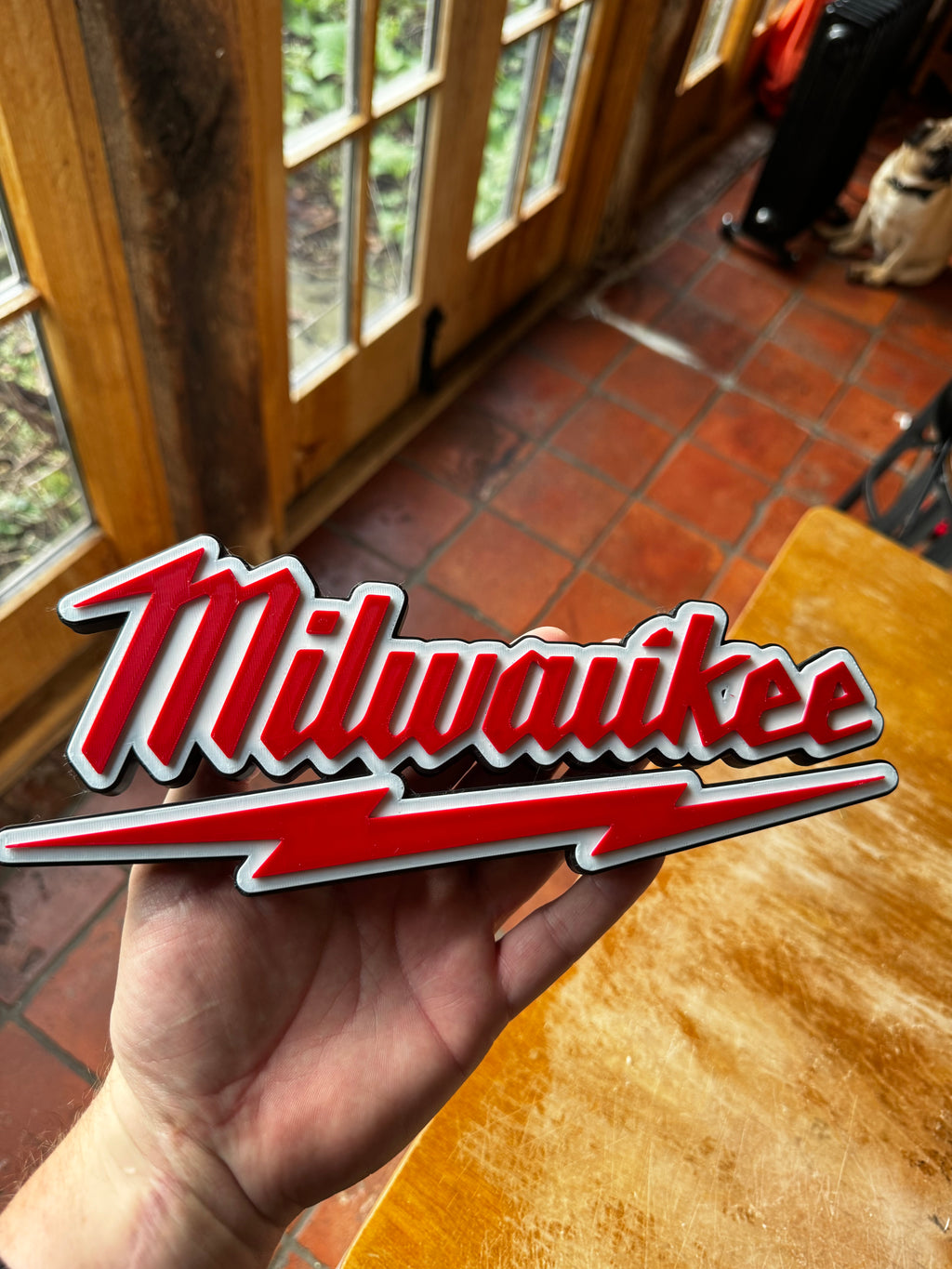 Milwaukee Tools Inspired 3D Logo Sign – Workshop / Garage Display
