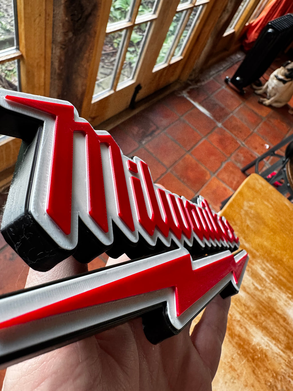 Milwaukee Tools Inspired 3D Logo Sign – Workshop / Garage Display