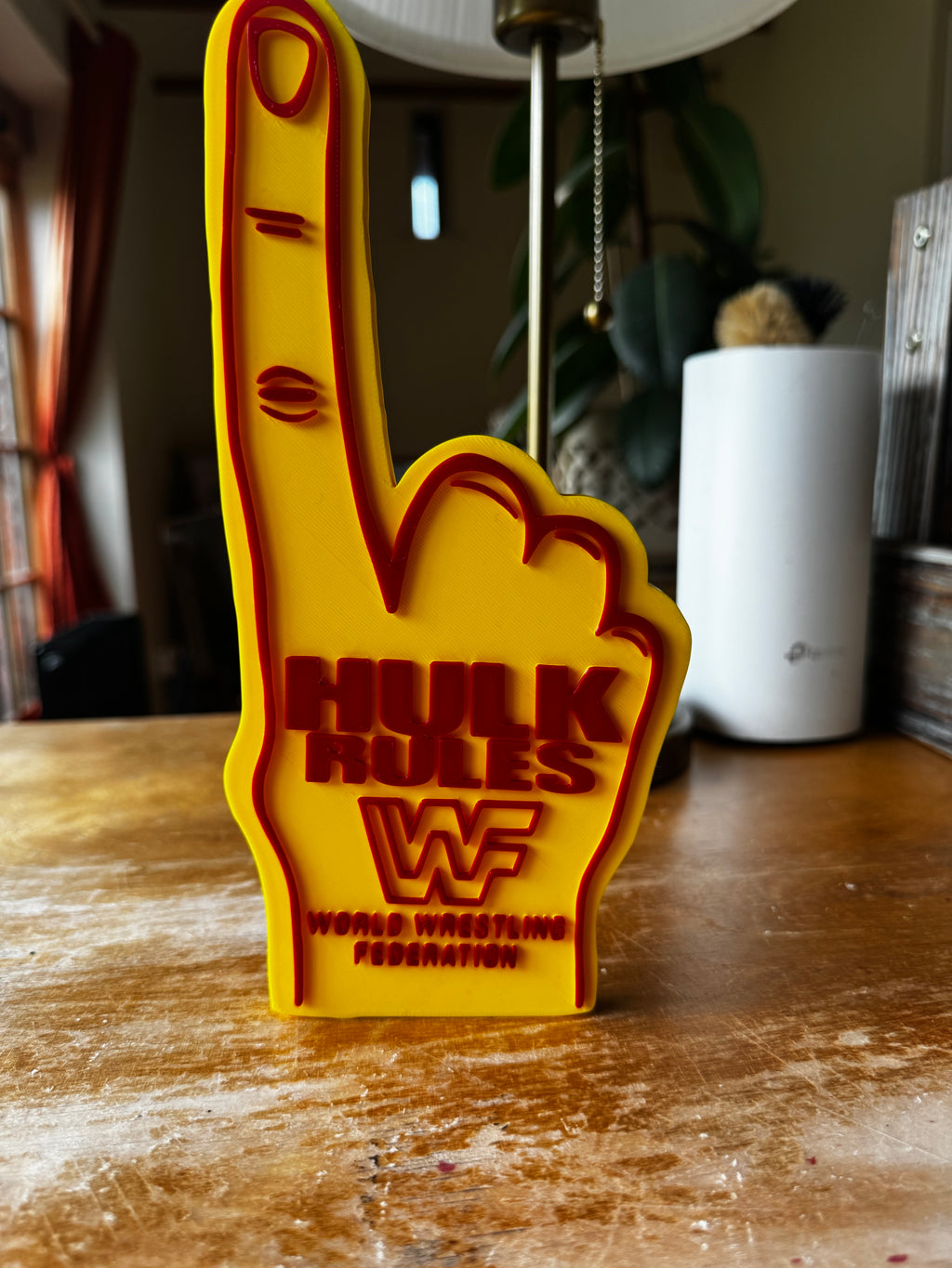 Hulk Rules – Retro Wrestling Foam Finger 3D Wall Sign
