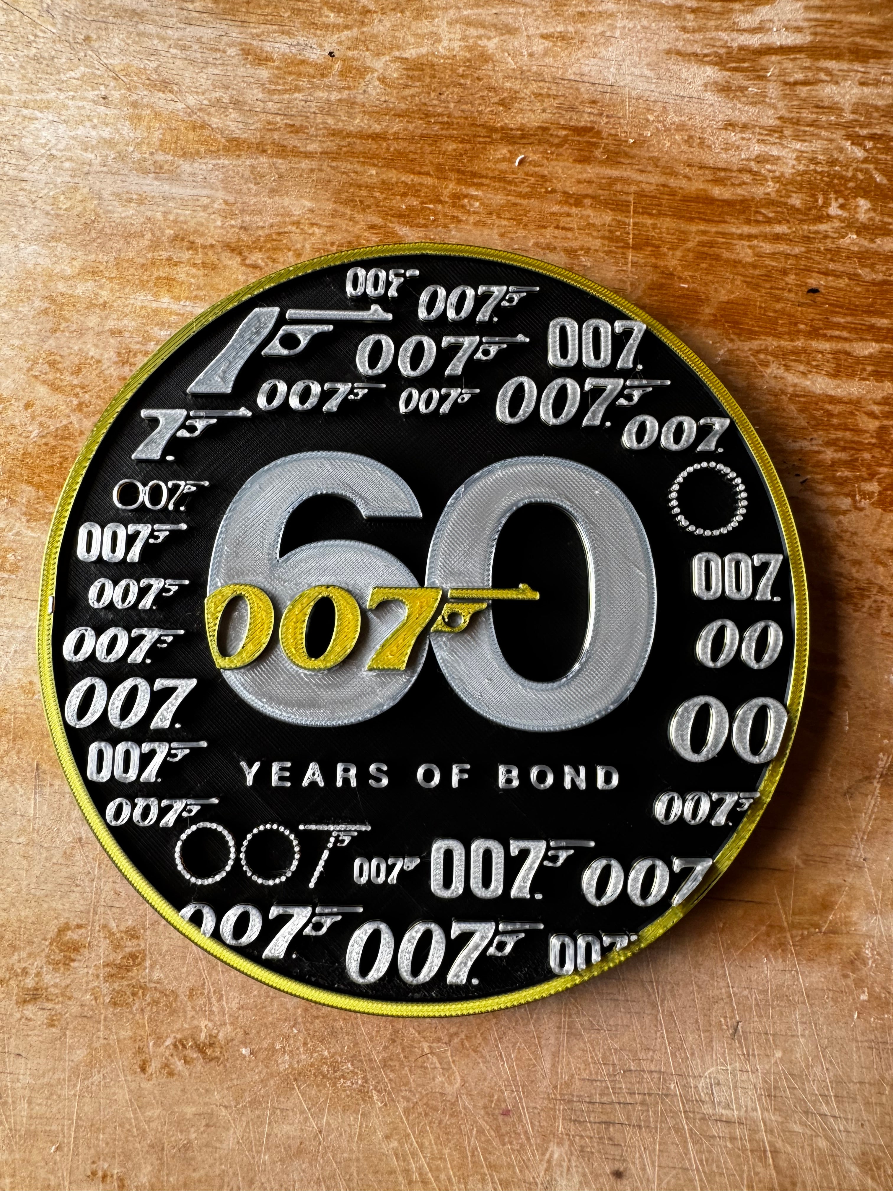 James Bond 007 – 60 Years of Bond 3D Wall Plaque