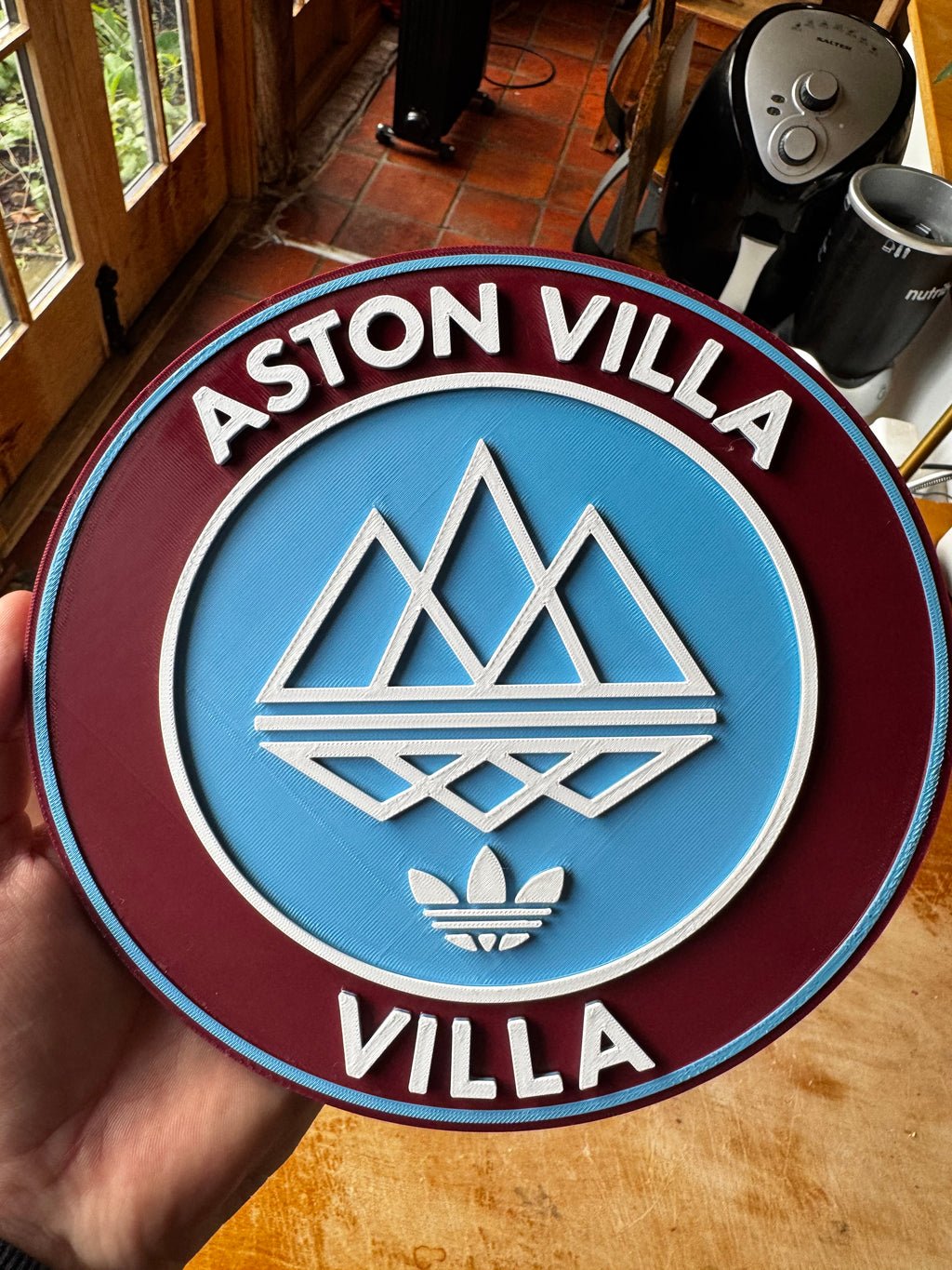 Aston Villa × adidas 3D Wall Plaque – Premium Football Display