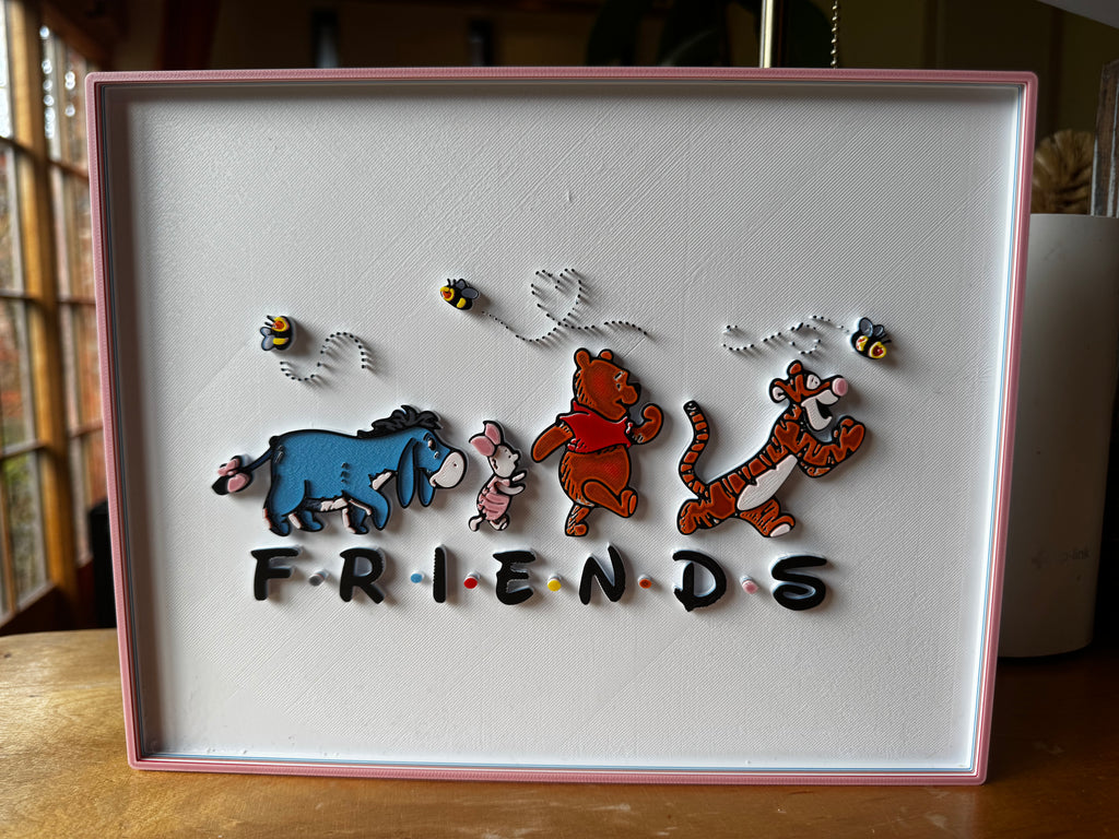 Winnie the Pooh & Friends 3D Wall Plaque – Friends Inspired Design