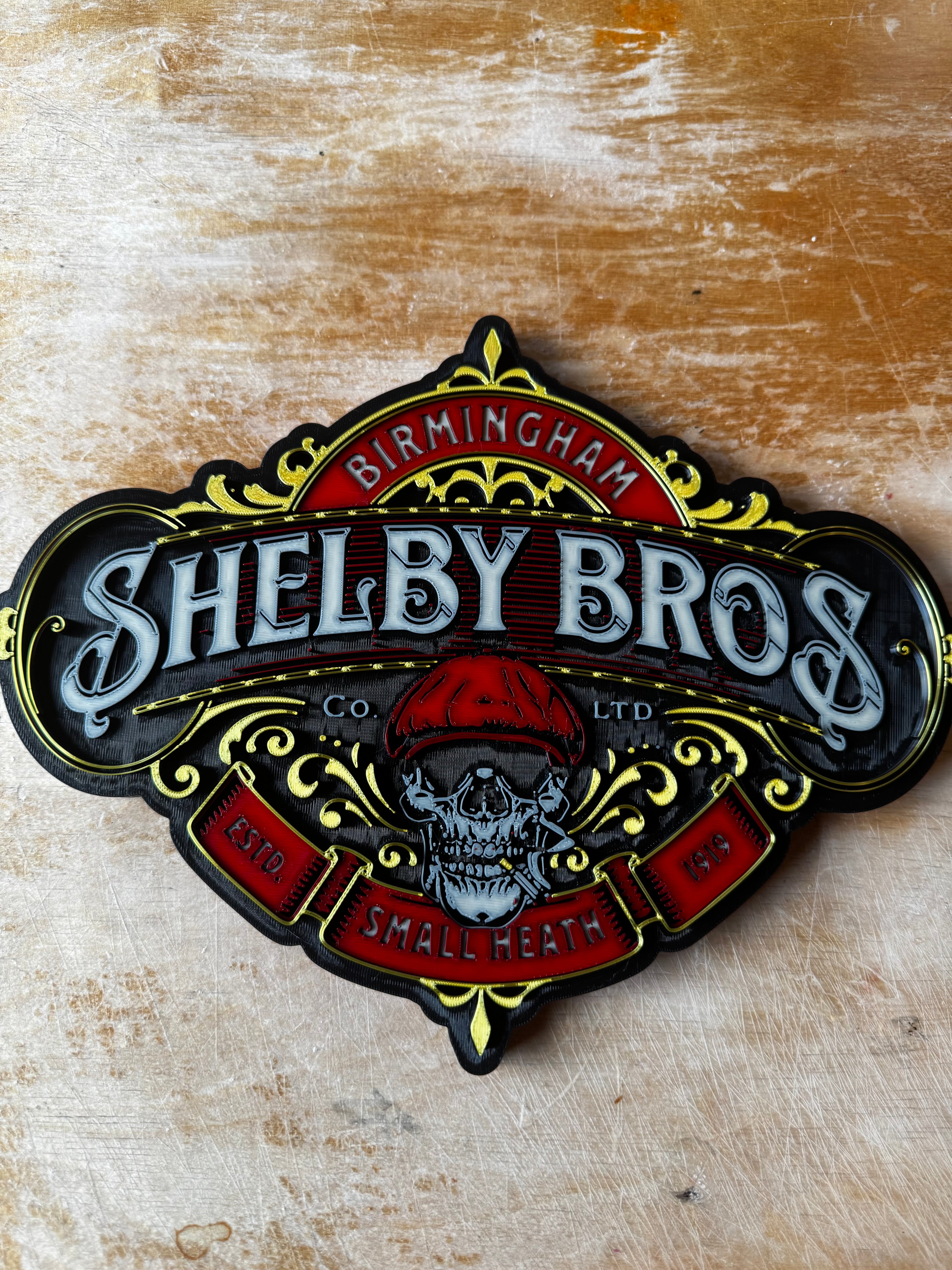 Shelby Bros Birmingham 3D Wall Plaque – Peaky Blinders Inspired