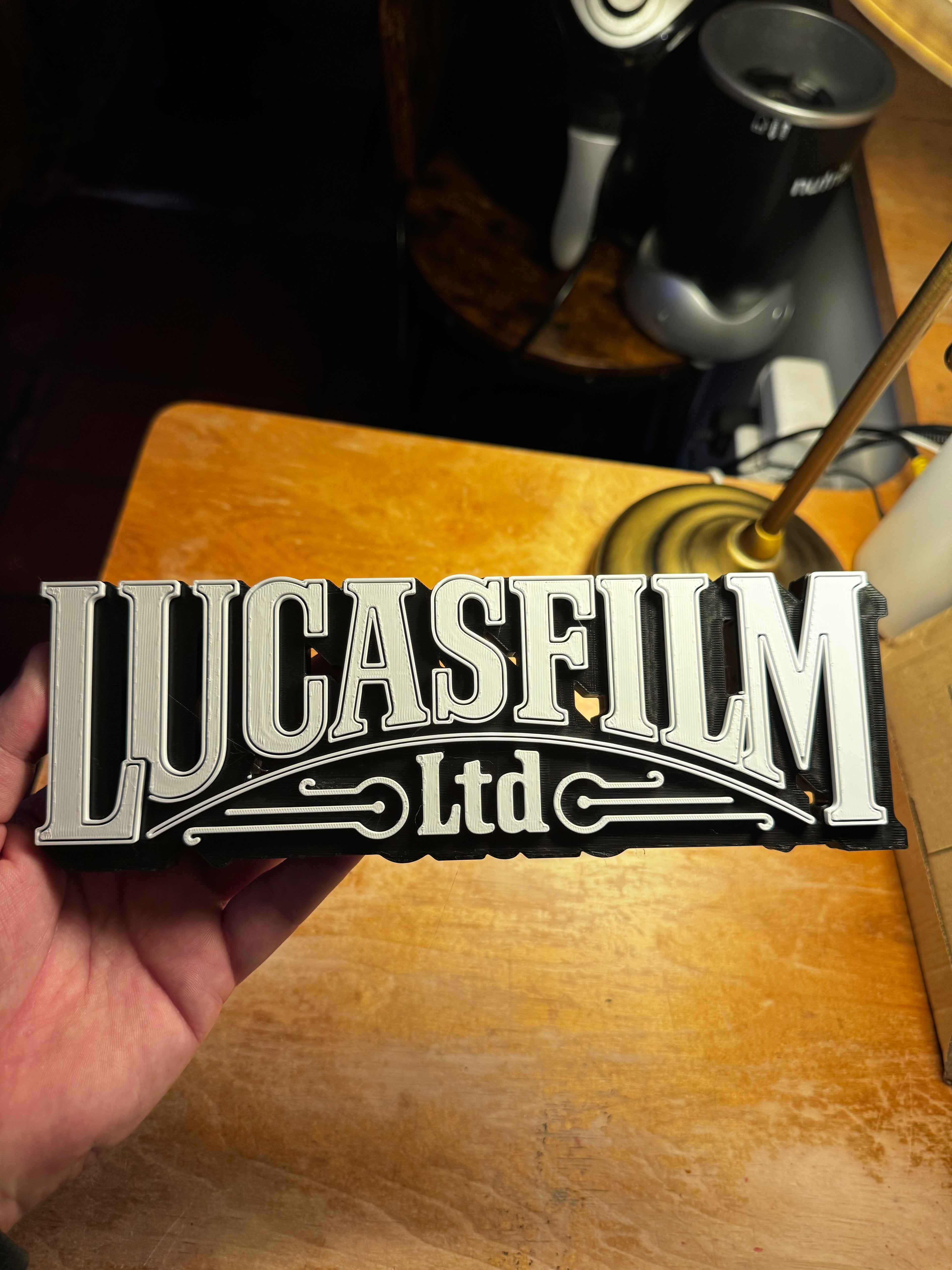 Lucasfilm Ltd 3D Display Sign – Black & White