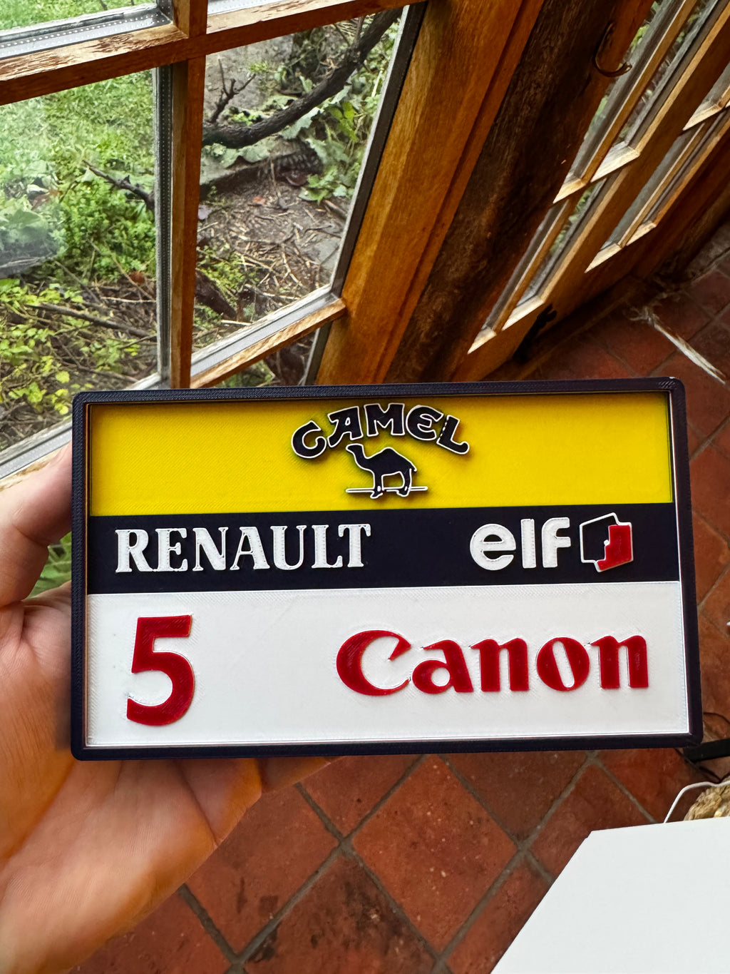Renault F1 No.5 Camel Racing 3D Wall Plaque