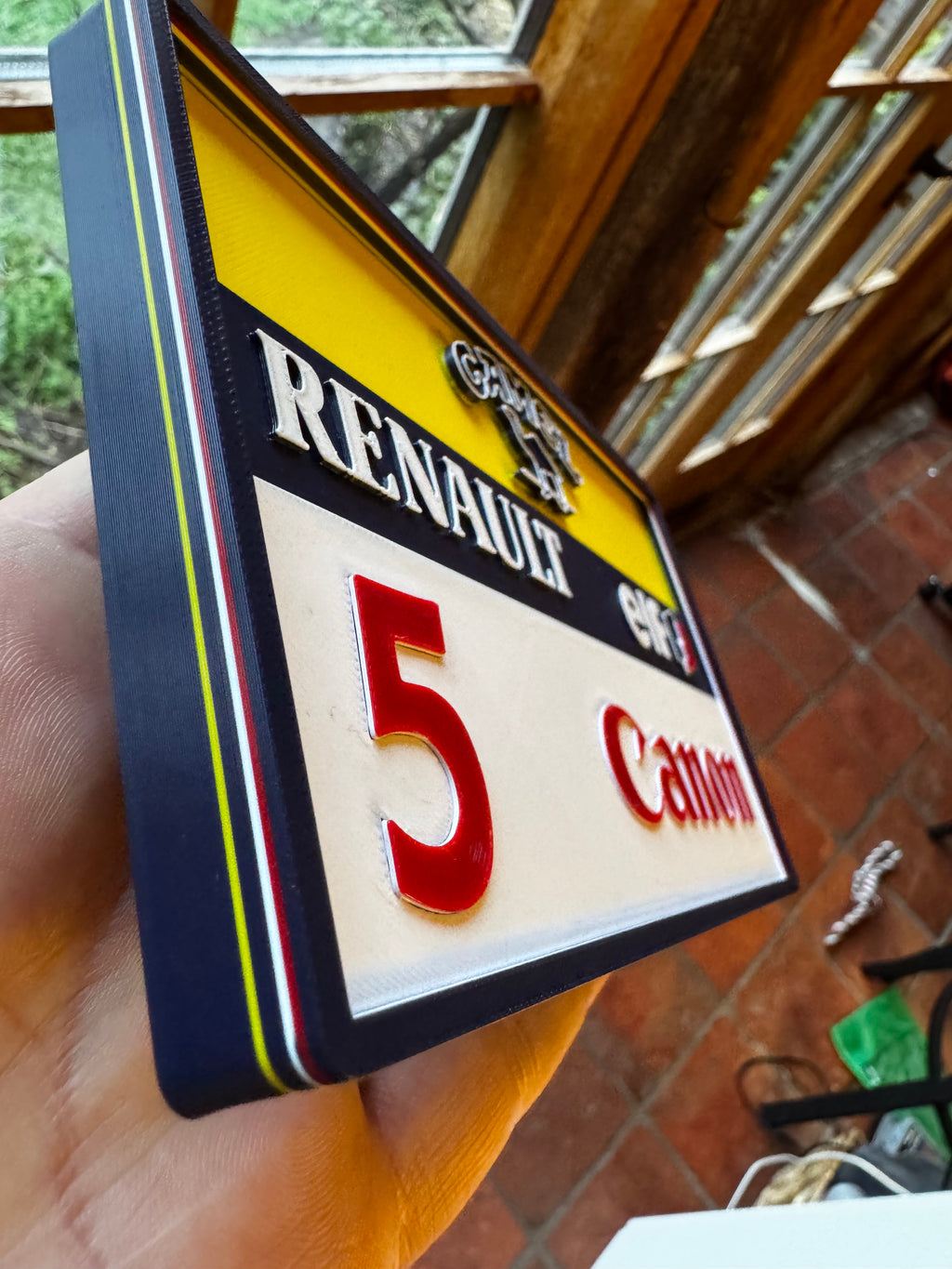 Renault F1 No.5 Camel Racing 3D Wall Plaque