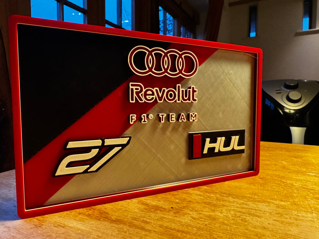 Audi Revolut F1 Team – Nico Hülkenberg #27 3D Display Plaque