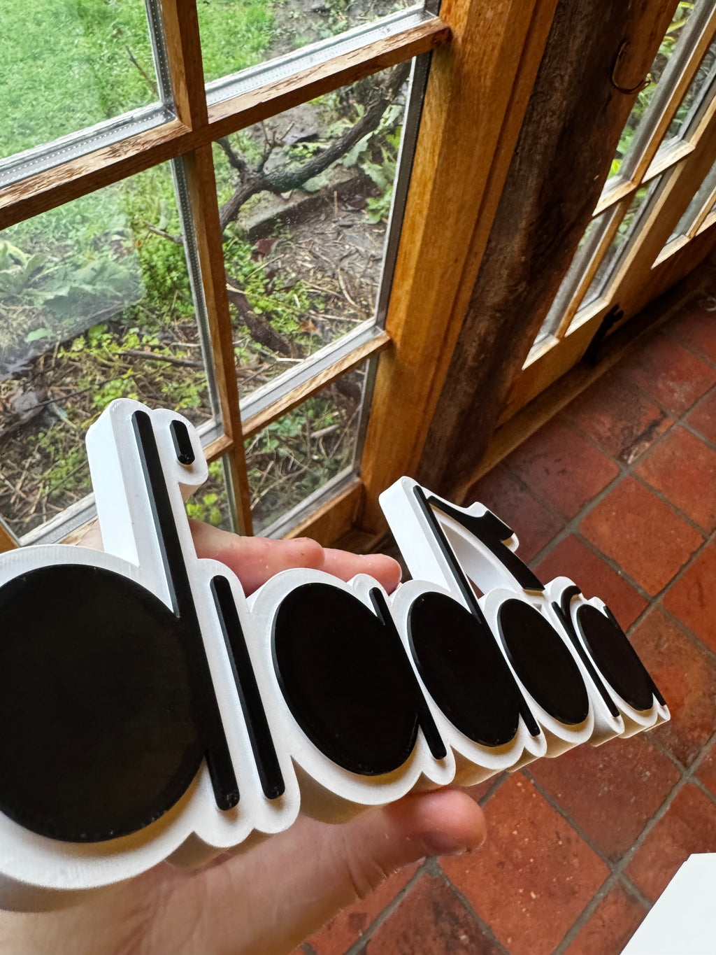 Diadora Football Boot Inspired 3D Wall Sign – Black & White