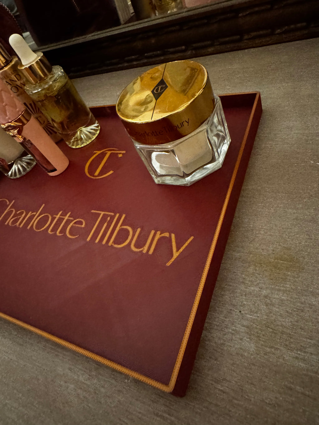 Charlotte Tilbury Inspired Luxury 3D Makeup & Perfume Display Tray