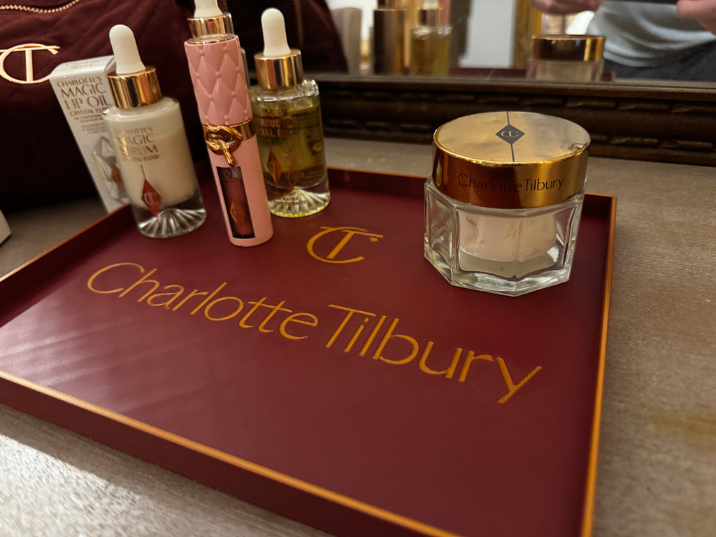 Charlotte Tilbury Inspired Luxury 3D Makeup & Perfume Display Tray