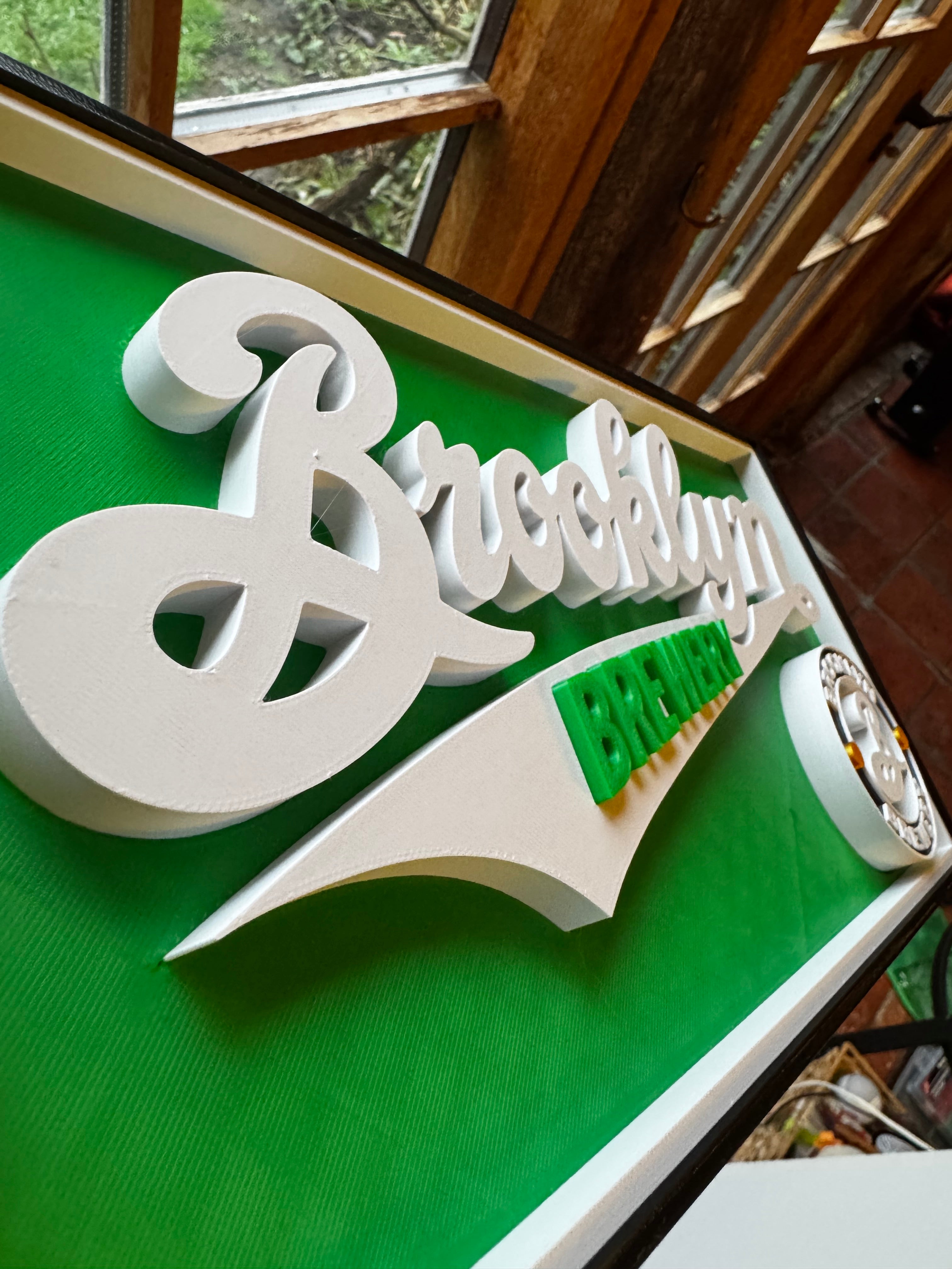 Brooklyn Brewery 3D Wall Sign – Bar & Beer Display Plaque