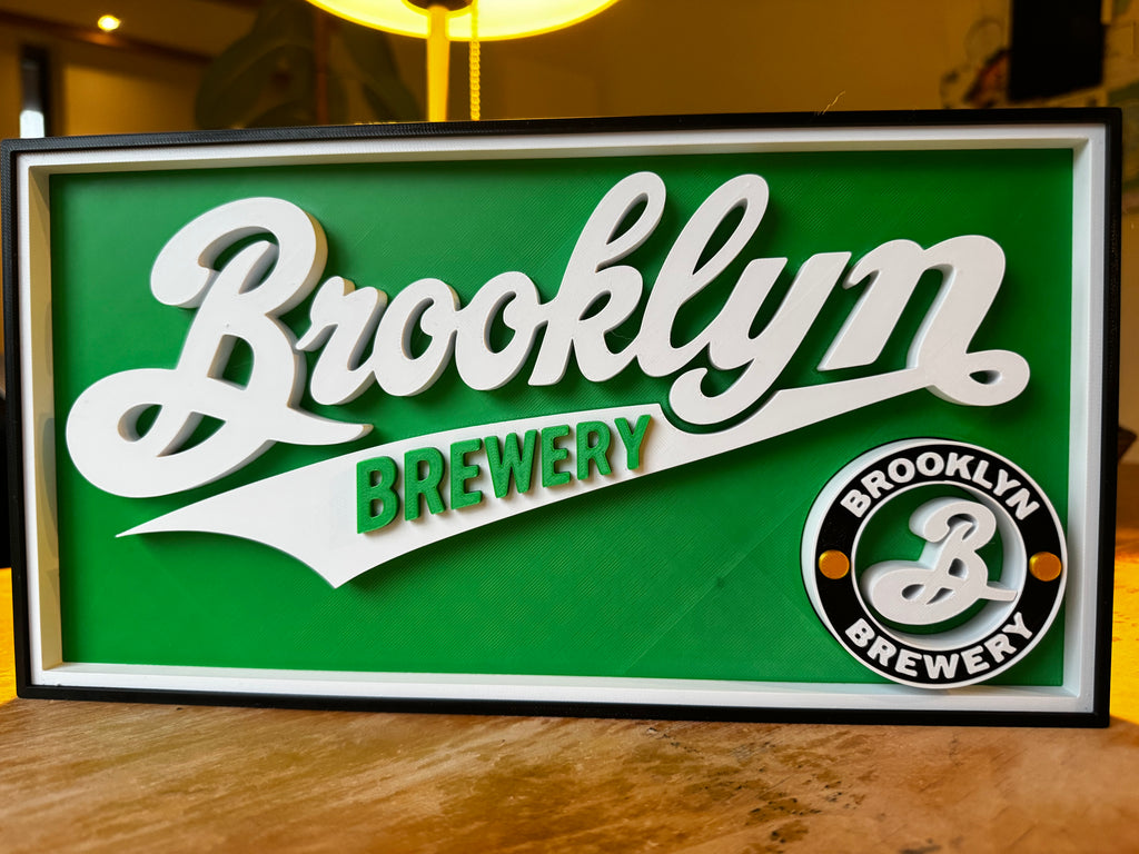 Brooklyn Brewery 3D Wall Sign – Bar & Beer Display Plaque