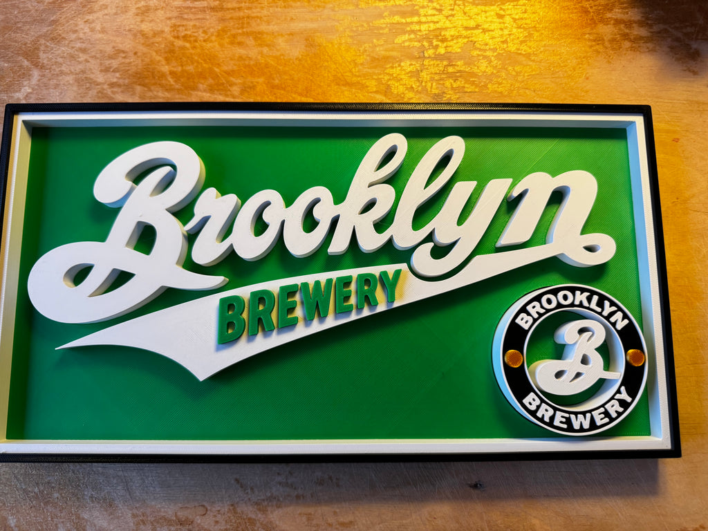 Brooklyn Brewery 3D Wall Sign – Bar & Beer Display Plaque