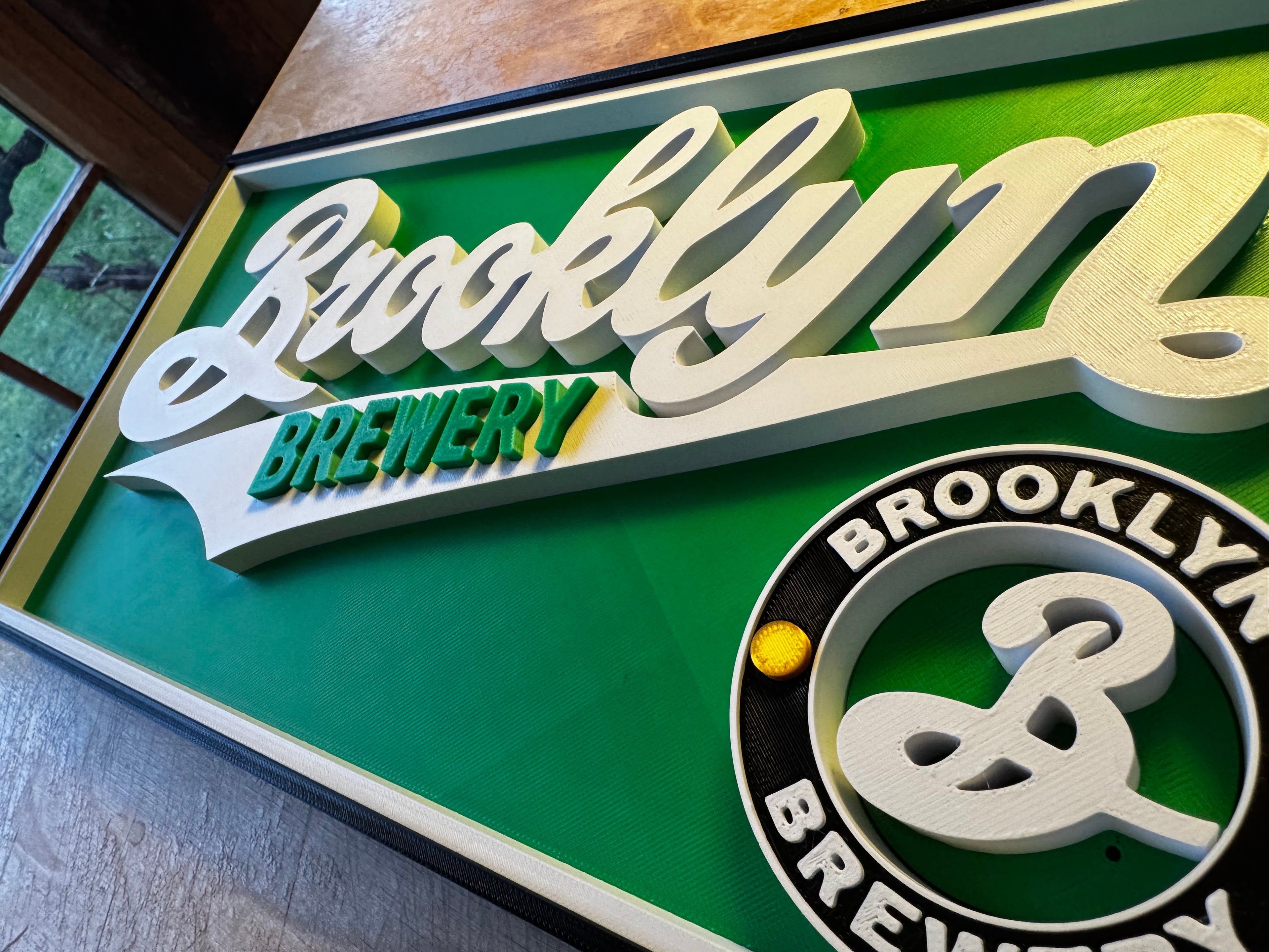 Brooklyn Brewery 3D Wall Sign – Bar & Beer Display Plaque