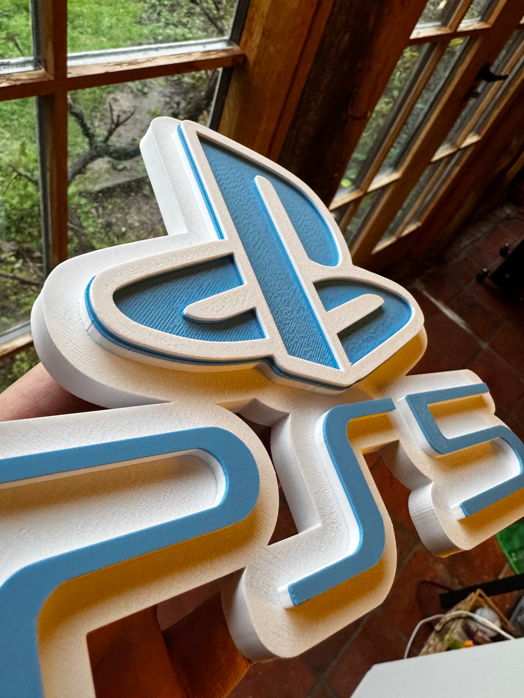 PlayStation PS5 3D Printed Logo Display Sign – Gaming Wall & Shelf Plaque