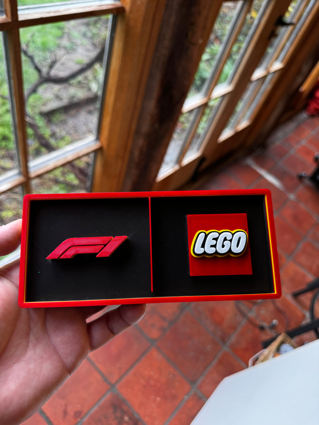 F1 × LEGO 3D Printed Display Plaque – Formula 1 Motorsport Wall Sign