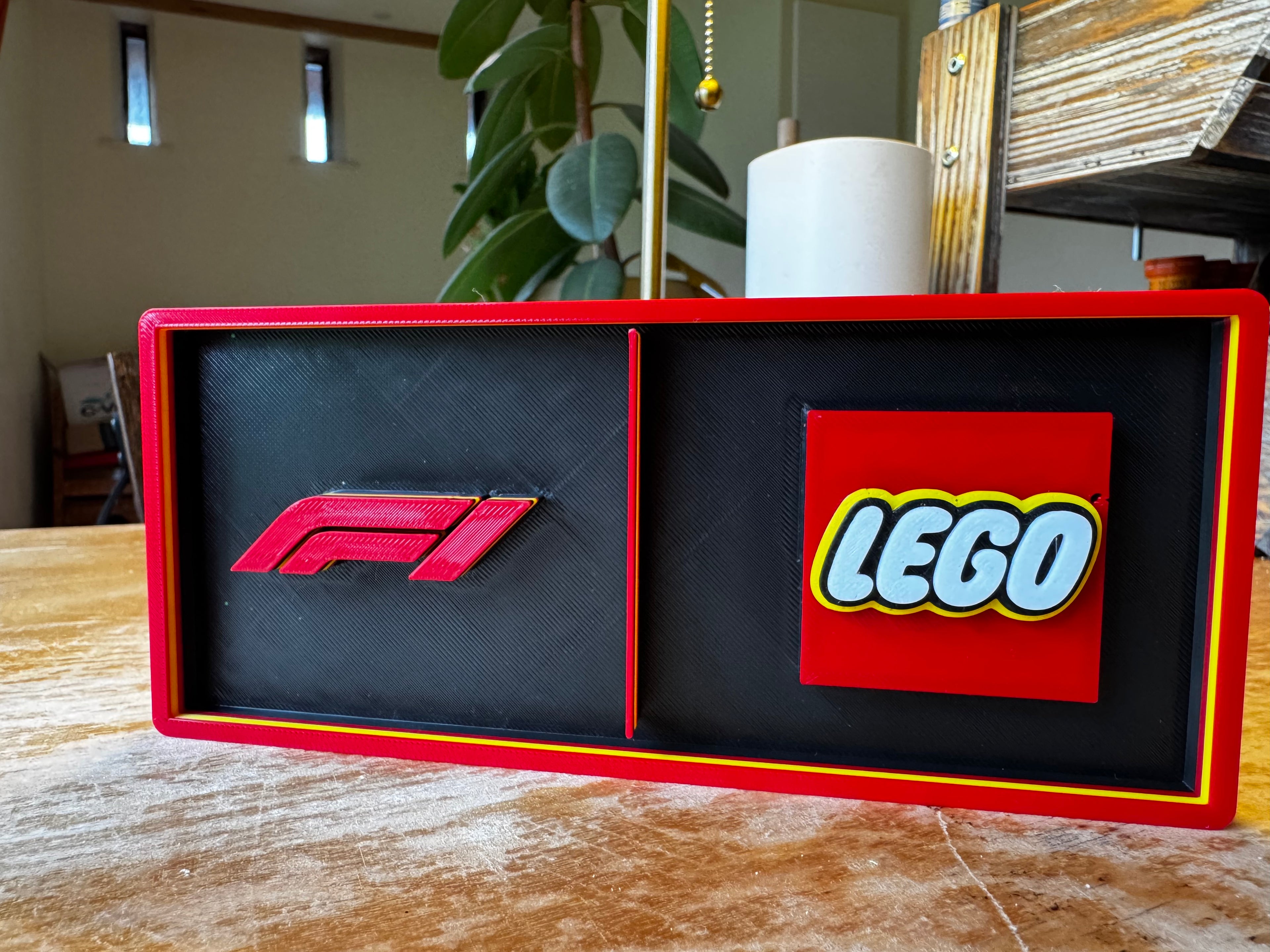 F1 × LEGO 3D Printed Display Plaque – Formula 1 Motorsport Wall Sign