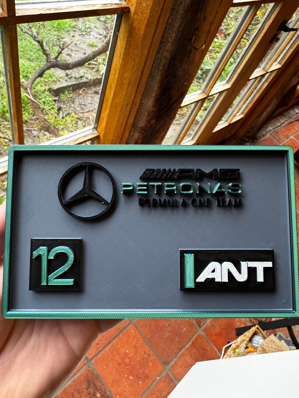Mercedes AMG Petronas F1 No.12 Kimi Antonelli 3D Printed Formula 1 Display Plaque