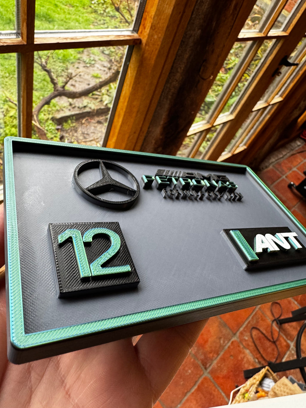 Mercedes AMG Petronas F1 No.12 Kimi Antonelli 3D Printed Formula 1 Display Plaque
