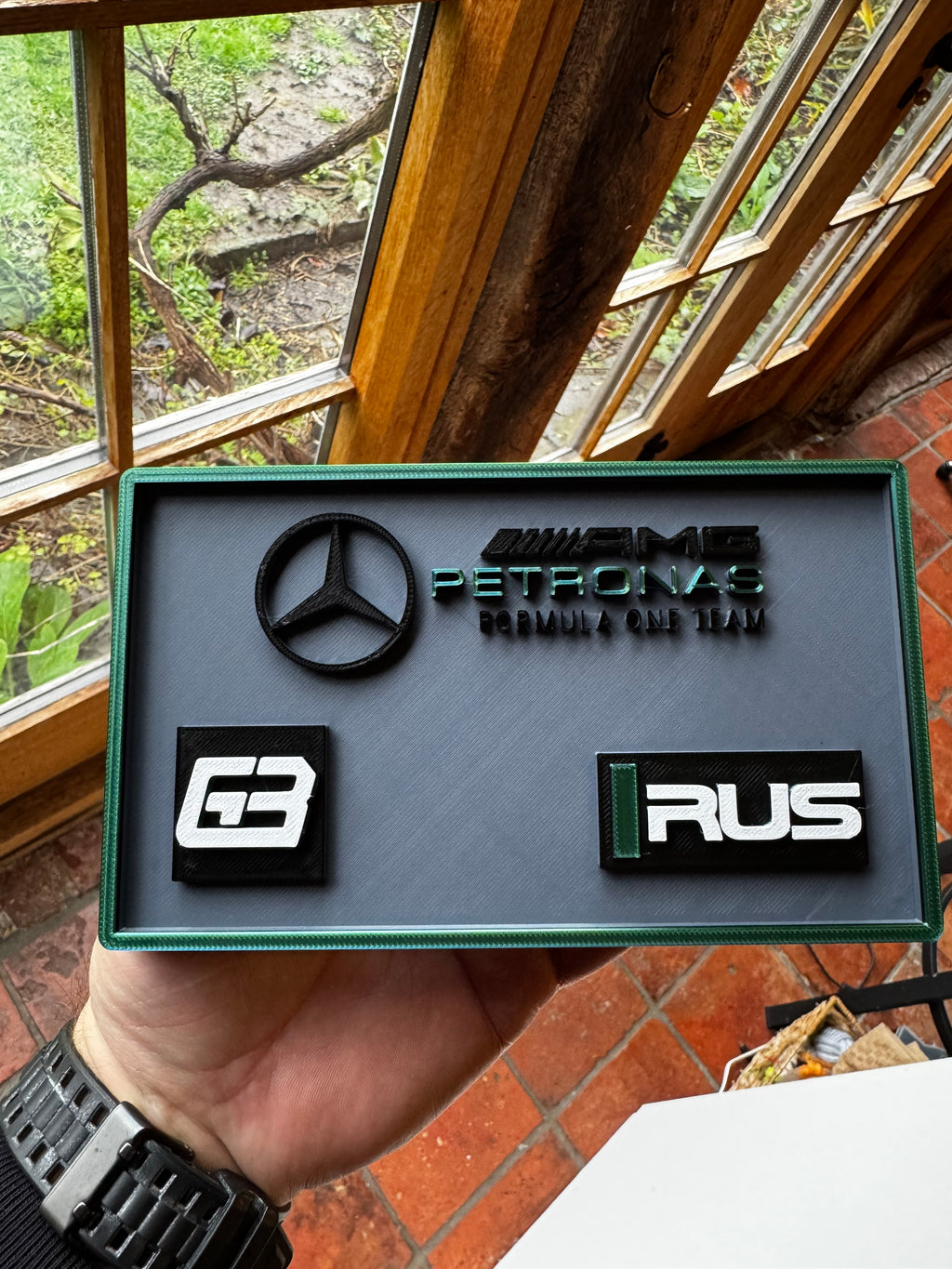 Mercedes AMG Petronas George Russell No.63 3D Printed F1 Display Plaque
