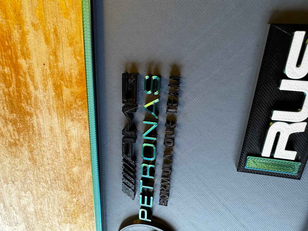 Mercedes AMG Petronas George Russell No.63 3D Printed F1 Display Plaque
