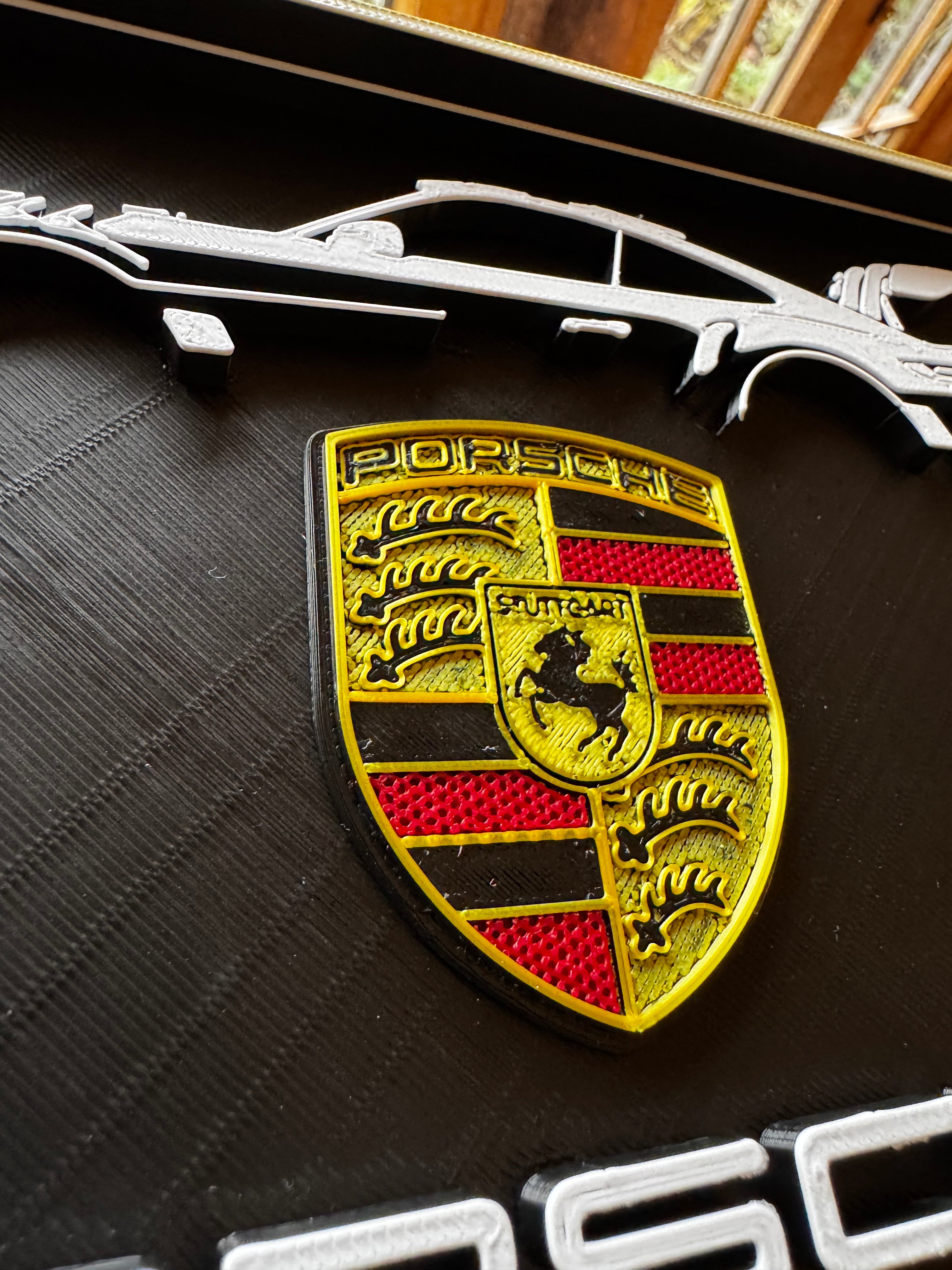 Porsche 911 GT3 RS 3D Printed Display Plaque – Motorsport Garage & Man Cave Sign