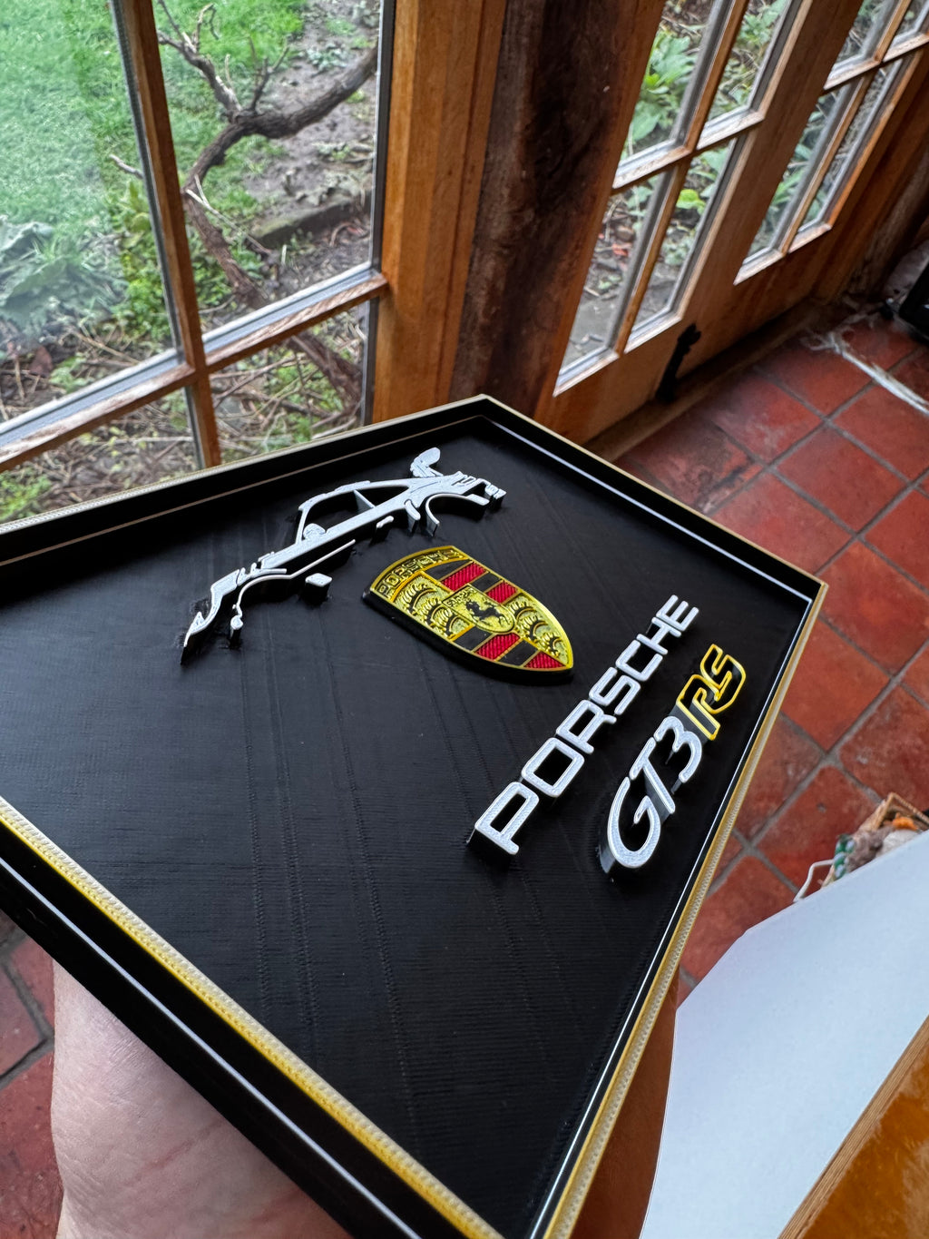 Porsche 911 GT3 RS 3D Printed Display Plaque – Motorsport Garage & Man Cave Sign